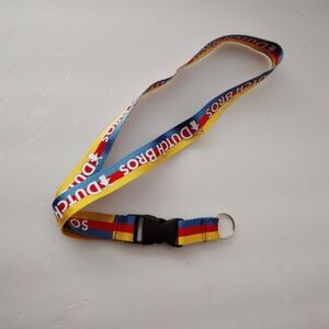 Dutch Bros Yellow Blue Red Logo Lanyard Key & Card Holder